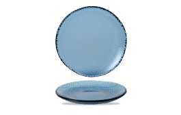 Isla Ocean Blue Organic Glass Plate